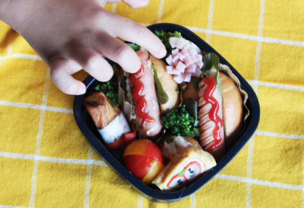 ホットドッグのおこさま弁当 - お弁当の詰め方と盛り付けのコツ - 幼稚園年少さん